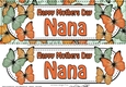 Large DL Happy Mothers Day NANA Butterflies 3D decoupage