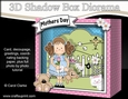 3D Cute Girlz Diorama Shadow Box Card Mini Kit - Zoe has a Pretty Rose
