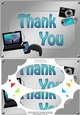 A5 THANK YOU Gadgets n Gizmos Scallop Corners & Pyramage
