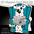 3D Shaped Card Kit - Little Spotty Dog Spot reads the Barking Newspaper