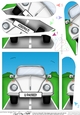 Fun Beetle Car Congratulations You Passed Driving Test Fan Pyramage Topper