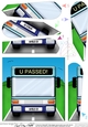Fun Single Decker Bus Congratulations You Passed Driving Test Fan Pyramage Topper