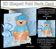 3D Shaped No-Hole Fold Back Card Kit - Flowerpot Friends - Cute Little Austin Bear