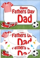 A5 HAPPY FATHERS DAY DAD Football Scallop Corners and Pyramage