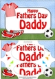 A5 HAPPY FATHERS DAY DADDY Football Scallop Corners and Pyramage