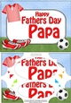 A5 HAPPY FATHERS DAY PAPA Football Scallop Corners and Pyramage