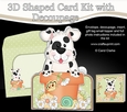 3D Shaped Card Kit - Flowerpot Friends - Little Spotty Dog Spot