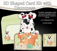 3D Shaped Card Kit - Flowerpot Friends - Little Spotty Dog Mitzi