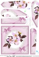 Clematis and Lace Fan Pyramage Topper