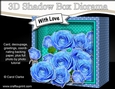 3D Floral Diorama Shadow Box Card Mini Kit  - Bouquet of Roses