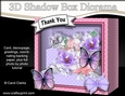 3D Floral Diorama Shadow Box Card Mini Kit  - Butterfly Blossoms