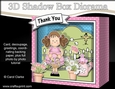 3D Cute Girlz Diorama Shadow Box Card Mini Kit - Zoe has a Basket of Pretty Flowers