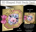 3D Shaped No-Hole Fold Back Pretty Floral Card with Pyramage Mini Kit  -  Spring Flowers
