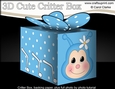 3D Cute Critter Treat Box Gift Set Mini Kit - Butterfly
