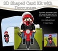 3D Shaped Card  Kit - Young Man Jonathon his Motorbike