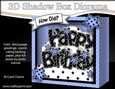 3D Diorama Shadow Box Word Card Mini Kit - Happy Birthday