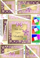 Floral Elegance With Love on Your Birthday Twisted Spiral Side Stacker