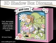 3D Cute Girlz Diorama Shadow Box Card Mini Kit - Liz has a Pretty Daisy