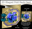 3D Shaped No-Hole Fold Back Pretty Floral Card with Pyramage Mini Kit - Butterfly & Roses