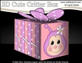 3D Cute Critter Treat Box Gift Set Mini Kit - Butterfly