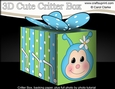3D Cute Critter Treat Box Gift Set Mini Kit - Butterfly