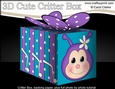 3D Cute Critter Treat Box Gift Set Mini Kit - Butterfly
