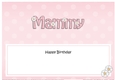 Large DL Happy Birthday MAMMY insert