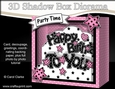 3D Diorama Shadow Box Word Card Mini Kit - Happy Birthday To You