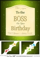 8x8 Birthday BOSS Champagne Label Scalloped Corner