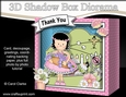 3D Cute Girlz Diorama Shadow Box Card Mini Kit - Suzi has a Basket of Pretty Flowers