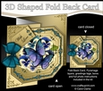 3D Shaped No-Hole Fold Back Pretty Floral Card with Pyramage Mini Kit - Butterfly & Pansies
