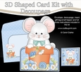 3D Shaped Card Kit - Flowerpot Friends - Cute Little Mouse Nibbles