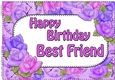 A4 Happy Birthday BEST FRIEND Time for Roses Card Topper