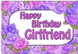 A4 Happy Birthday GIRLFRIEND Time for Roses Card Topper