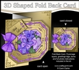 3D Shaped No-Hole Fold Back Pretty Floral Card with Pyramage Mini Kit - Butterfly & Violas