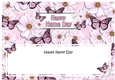 Large DL HAPPY NAME DAY Floral Butterflies insert
