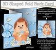 3D Shaped No-Hole Fold Back Card Kit - Flowerpot Friends - Cute Little Hedgehog Tink