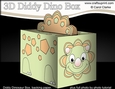 3D Cute Diddy Dino Treat Box Gift Box Mini Kit - Tyr