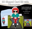 3D Shaped Card  Kit - Old Man Arlen Rides his Motorbike
