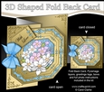 3D Shaped No-Hole Fold Back Pretty Floral Card with Pyramage Mini Kit - Pretty Flowers