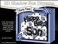 3D Diorama Shadow Box Word Card Mini Kit - Happy Birthday SON