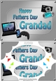 A5 Happy Fathers Day GRANDAD Gadgets n Gizmos Scallop Corners & Pyramage
