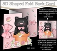 3D Shaped No-Hole Fold Back Card Kit - Flowerpot Friends - Cute Little Cat Sooty