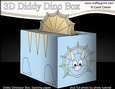 3D Cute Diddy Dino Treat Box Gift Box Mini Kit - Sly