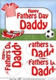 A5 Happy Fathers Day DADDY Football Oval Pyramage Topper