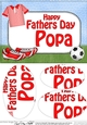 A5 Happy Fathers Day POPA Football Oval Pyramage Topper