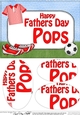 A5 Happy Fathers Day POPS Football Oval Pyramage Topper