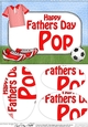 A5 Happy Fathers Day POP Football Oval Pyramage Topper