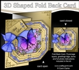 3D Shaped No-Hole Fold Back Pretty Floral Card with Pyramage Mini Kit - Butterfly & Flowers