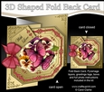 3D Shaped No-Hole Fold Back Pretty Floral Card with Pyramage Mini Kit - Butterfly & Pansies